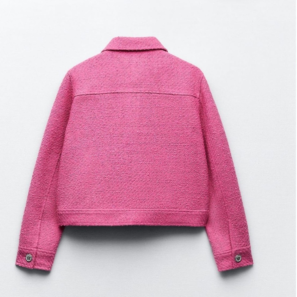 ZARA SHORT TEXTURED JACKET - Picture 6 of 10